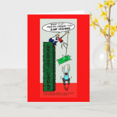 SPRINGEN Sie HÖHEREN glänzenden sarkastischen Karte (Gelbe Blume)