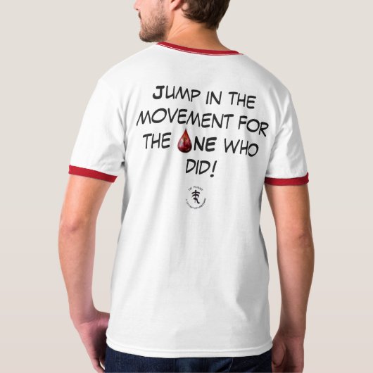 Springen Sie in die Bewegung T-Shirt (Rückseite)