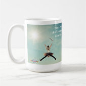 "Springen Sie" inspirational Kaffee-Tasse Kaffeetasse (Links)