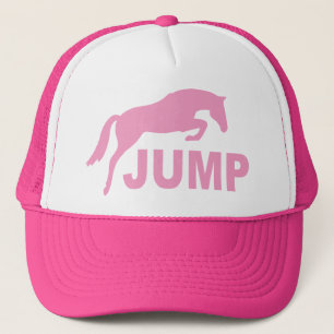 SPRINGEN Sie mit springendem Pferd (Rosa) Truckerkappe