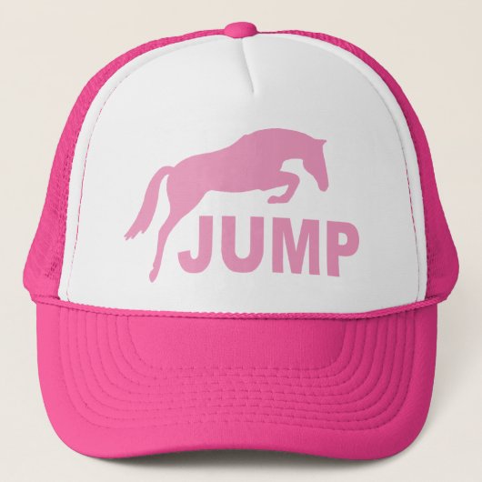 SPRINGEN Sie mit springendem Pferd (Rosa) Truckerkappe (Vorderseite)