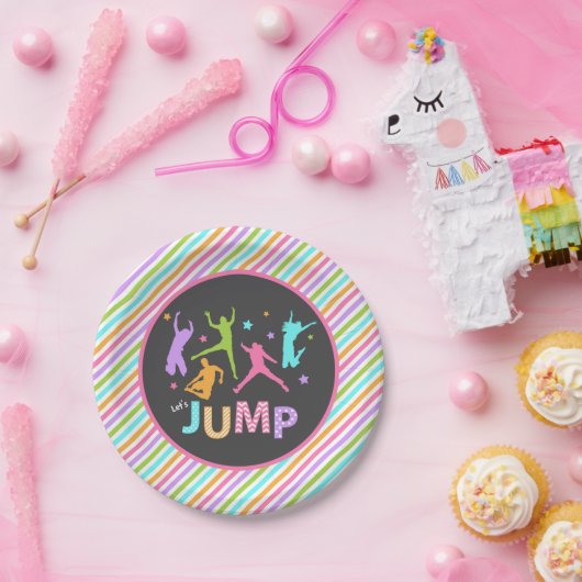 Springen Sie Pappteller/Trampoline-Pappteller Pappteller (Party)