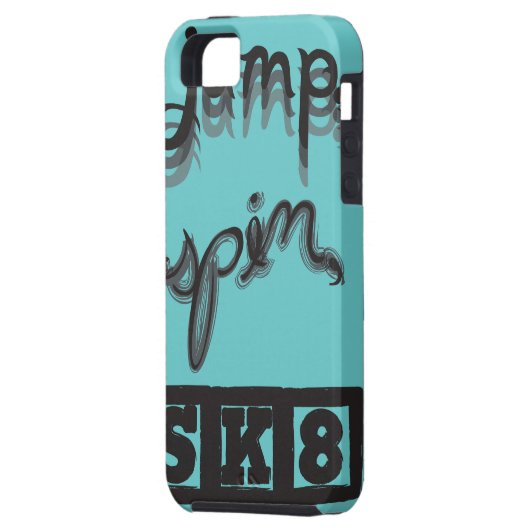 Springen Sie, spinnen Sie, iPhone SK8 Fall Case-Mate iPhone Hülle (Rückseite Links)