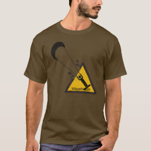 Springen Sie Zeichen. Surfendes Spaß-Shirt des T-Shirt