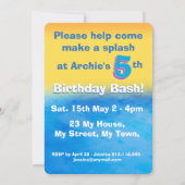 Springen Spaß-Geburtstagseinladung des Frosches Einladung (Rückseite)