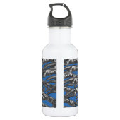 Springen von Borzoi Edelstahlflasche (Rückseite)