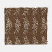 Springen von Borzoi-FleeceThrow Fleecedecke (Vorderseite (Horizontal))