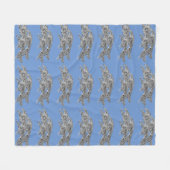 Springen von Borzoi-FleeceThrow Fleecedecke (Vorderseite (Horizontal))