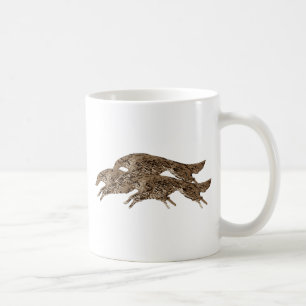 Springen von Borzoi Kaffeetasse