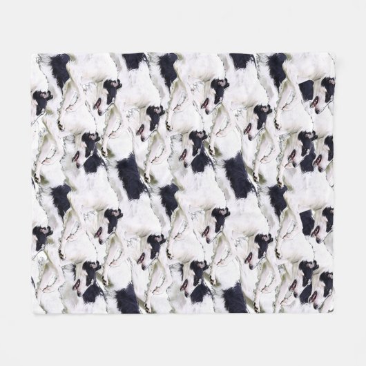 Springen von Borzoi-Plüsch-FleeceThrow Fleecedecke (Vorderseite (Horizontal))