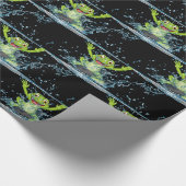 Springen von Fröschen in Wasserschrott Geschenkpapier (Ecke)