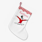 Springen von Gymnast-Weihnachten mit Monogramm Kleiner Weihnachtsstrumpf (Vorderansicht (hängend))