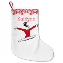 Springen von Gymnast-Weihnachten mit Monogramm