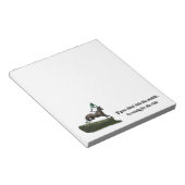 Springen von Horse Jockey im grünen Notepad Notizblock (angewinkelt)