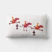 Springen von Pferden Lendenkissen (Rückseite)