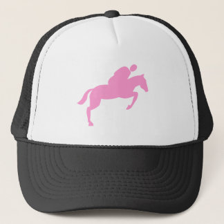Springen von Pferden - Rosa Truckerkappe