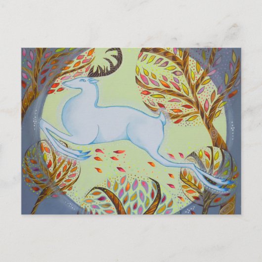 Springen von White Hart. Postkarte (Vorderseite)