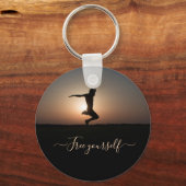 Springen während des Schlüsselanhängers der Dämmer Schlüsselanhänger (Vorderseite)