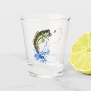 Springende Barschangeln Schnapsglas