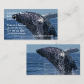 Springende Buckel-Wal-Visitenkarten Visitenkarte (Vorne/Hinten)