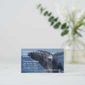 Springende Buckel-Wal-Visitenkarten Visitenkarte (Stehend Vorderseite)