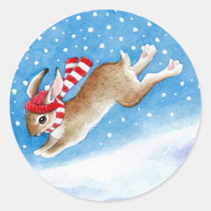 Springende Bunny Sticker