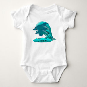 Springende Delfine Baby Strampler