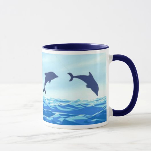 Springende Delphin-Tasse Tasse (Rechts)