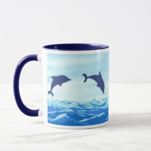 Springende Delphin-Tasse Tasse (Links)