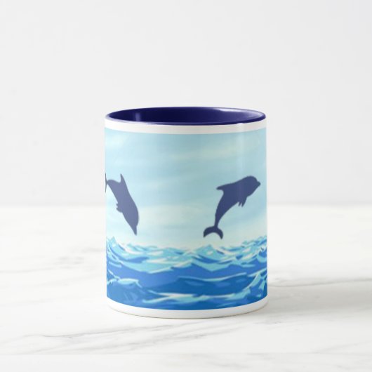 Springende Delphin-Tasse Tasse (Zentrum)
