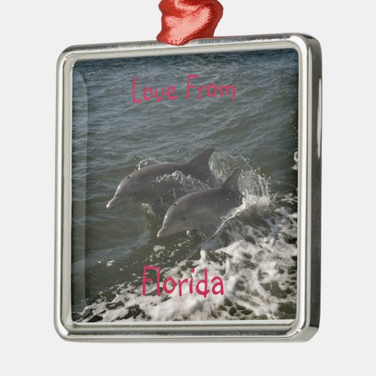 Springende Delphin-Verzierung Ornament Aus Metall (Links)