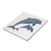 Springende Delphinillustration Fliese (Seite)