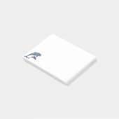 Springende Delphinillustration Post-it Klebezettel (angewinkelt)