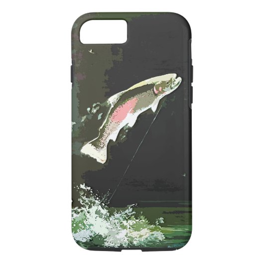 SPRINGENDE FORELLEN KUNST Case-Mate iPhone HÜLLE (Rückseite)