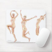 Springende Frau Mousepad (Mit Mouse)