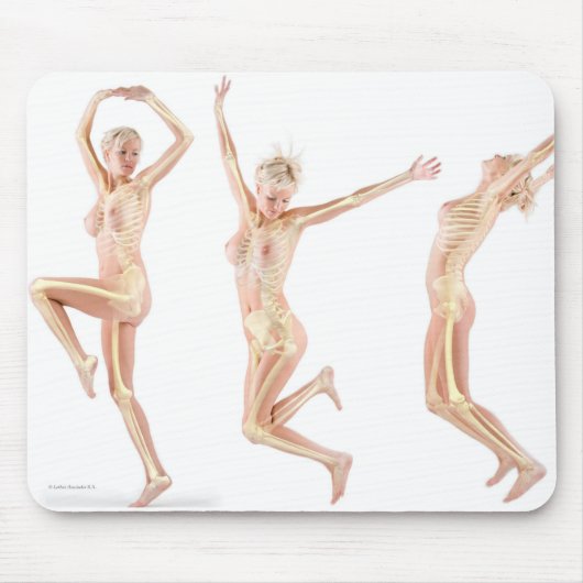 Springende Frau Mousepad (Vorne)