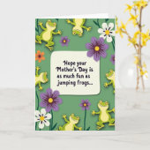Springende Frosch Muttertagskarte Karte (Gelbe Blume)