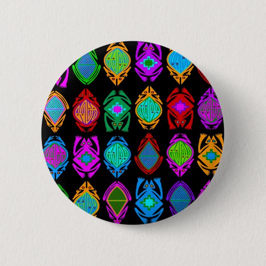 Springende Frösche Button (Vorderseite)