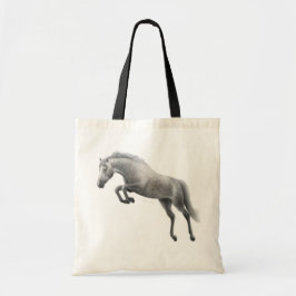 Springende graue Pferdetasche Tragetasche