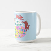 Springende Hasen  Kaffeetasse (VorderseiteRechts)