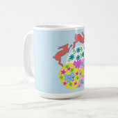 Springende Hasen  Kaffeetasse (Vorderseite Links)