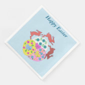 Springende Hasen Serviette (Ecke)
