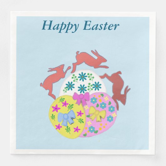 Springende Hasen Serviette (Vorderseite)