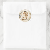 Springende-Hochzeitssticker Runder Aufkleber (Tasche)