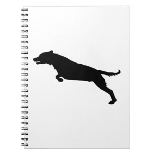 Springende Hund-Silhouette Notizblock