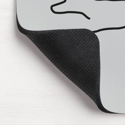 Springende Hundelinie Zeichnen Mousepad (Ecke)