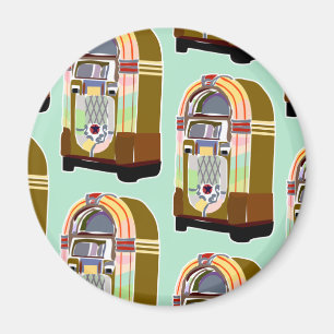 Springende Jukebox-Muster Magnet