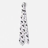 springende Kaninchen auf weiß Krawatte (Vorderseite)