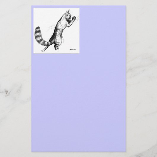 Springende Katze2 Briefpapier (Vorderseite)