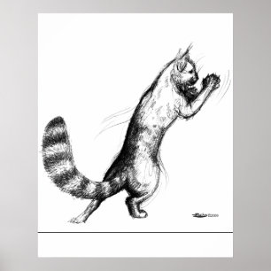 Springende Katze2 Poster